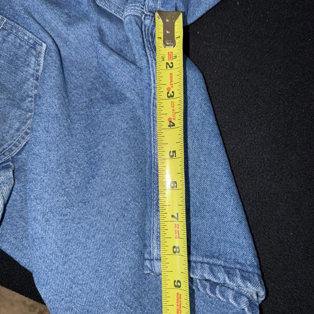 Vintage Bubba Denim Womens Small (28-32) Blue Jean Overall Shorts Bib Overalls - Picture 12 of 15